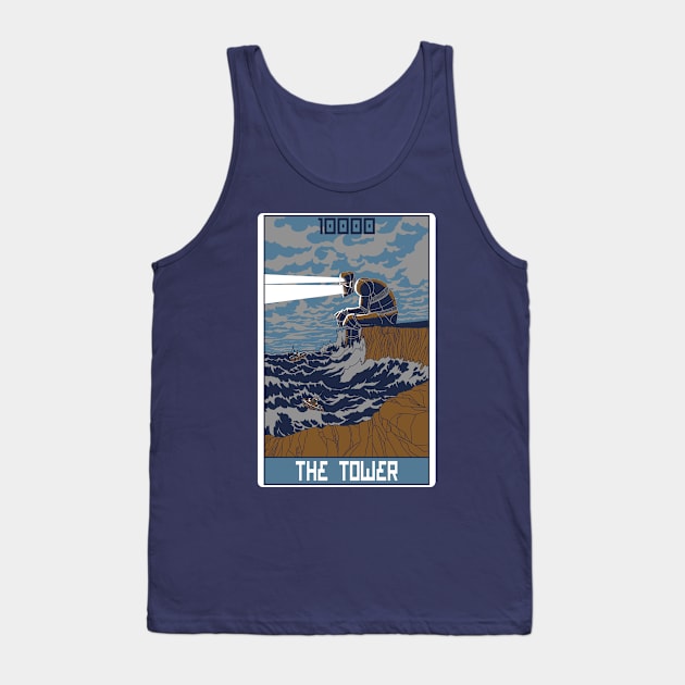 Robo Tarot: The Tower Tank Top by PeterTheHague